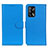 Oppo F19用手帳型 レザーケース スタンド カバー A03D Oppo ブルー