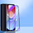 Oppo F19用強化ガラス フル液晶保護フィルム アンチグレア ブルーライト F02 Oppo ブラック