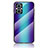 Oppo F21 Pro 5G用ハイブリットバンパーケース プラスチック 鏡面 虹 グラデーション 勾配色 カバー LS2 Oppo ネイビー