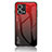 Oppo F21s Pro 4G用ハイブリットバンパーケース プラスチック 鏡面 虹 グラデーション 勾配色 カバー LS1 Oppo レッド