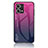 Oppo F21s Pro 4G用ハイブリットバンパーケース プラスチック 鏡面 虹 グラデーション 勾配色 カバー LS1 Oppo 