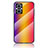 Oppo F21s Pro 5G用ハイブリットバンパーケース プラスチック 鏡面 虹 グラデーション 勾配色 カバー LS2 Oppo オレンジ