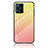 Oppo Find X3 5G用ハイブリットバンパーケース プラスチック 鏡面 虹 グラデーション 勾配色 カバー LS1 Oppo イエロー