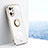 Oppo Find X5 5G用極薄ソフトケース シリコンケース 耐衝撃 全面保護 アンド指輪 マグネット式 バンパー XL1 Oppo ホワイト