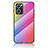 Oppo Find X5 Lite 5G用ハイブリットバンパーケース プラスチック 鏡面 虹 グラデーション 勾配色 カバー LS2 Oppo 
