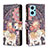 Oppo K10 4G用手帳型 レザーケース スタンド パターン カバー B04F Oppo ブラウン