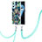 Oppo K10 4G用シリコンケース ソフトタッチラバー バタフライ パターン カバー 携帯ストラップ Y01B Oppo モスグリー