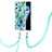 Oppo K10 4G用シリコンケース ソフトタッチラバー バタフライ パターン カバー 携帯ストラップ Y01B Oppo グリーン
