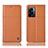 Oppo K10 5G India用手帳型 レザーケース スタンド カバー H10P Oppo オレンジ