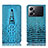 Oppo K10 Pro 5G用手帳型 レザーケース スタンド カバー H03P Oppo ブルー