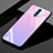 Oppo K3用ハイブリットバンパーケース プラスチック 鏡面 虹 グラデーション 勾配色 カバー Oppo ピンク