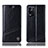 Oppo K9X 5G用手帳型 レザーケース スタンド カバー H09P Oppo ブラック