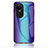 Oppo Reno10 Pro 5G用ハイブリットバンパーケース プラスチック 鏡面 虹 グラデーション 勾配色 カバー LS2 Oppo 