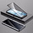 Oppo Reno3用ケース 高級感 手触り良い アルミメタル 製の金属製 360度 フルカバーバンパー 鏡面 カバー M01 Oppo ブラック
