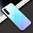 Oppo Reno3用ハイブリットバンパーケース プラスチック パターン 鏡面 カバー Oppo ブルー