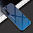 Oppo Reno3用ハイブリットバンパーケース プラスチック パターン 鏡面 カバー Oppo ネイビー