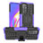 Oppo Reno5 Z 5G用ハイブリットバンパーケース スタンド プラスチック 兼シリコーン カバー JX2 Oppo パープル