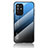 Oppo Reno5 Z 5G用ハイブリットバンパーケース プラスチック 鏡面 虹 グラデーション 勾配色 カバー LS1 Oppo ネイビー