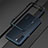 Oppo Reno6 5G用ケース 高級感 手触り良い アルミメタル 製の金属製 バンパー カバー S01 Oppo ネイビー・ブラック