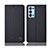 Oppo Reno6 Pro 5G用手帳型 布 スタンド H12P Oppo ブラック