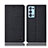 Oppo Reno6 Pro 5G用手帳型 布 スタンド H13P Oppo ブラック