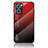 Oppo Reno7 5G用ハイブリットバンパーケース プラスチック 鏡面 虹 グラデーション 勾配色 カバー LS1 Oppo レッド