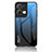 Oppo Reno8 Pro+ Plus 5G用ハイブリットバンパーケース プラスチック 鏡面 虹 グラデーション 勾配色 カバー LS1 Oppo ネイビー