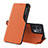 Oppo Reno9 5G用手帳型 レザーケース スタンド カバー L04 Oppo オレンジ