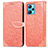 Realme 9 Pro+ Plus 5G用手帳型 レザーケース スタンド パターン カバー S04D Realme オレンジ