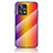 Realme 9 Pro+ Plus 5G用ハイブリットバンパーケース プラスチック 鏡面 虹 グラデーション 勾配色 カバー LS2 Realme オレンジ