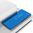 Realme C17用手帳型 レザーケース スタンド 鏡面 カバー Realme ネイビー
