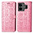 Realme GT Neo6 5G用手帳型 レザーケース スタンド パターン カバー S03D Realme ピンク