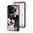 Realme GT Neo6 5G用ハイブリットバンパーケース プラスチック 鏡面 花 カバー Realme ブラック