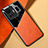 Realme GT Neo6 5G用シリコンケース ソフトタッチラバー レザー柄 アンドマグネット式 Realme オレンジ