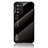 Realme Q3 5G用ハイブリットバンパーケース プラスチック 鏡面 虹 グラデーション 勾配色 カバー LS1 Realme ブラック
