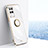 Realme Q3 5G用極薄ソフトケース シリコンケース 耐衝撃 全面保護 アンド指輪 マグネット式 バンパー XL1 Realme ホワイト