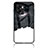 Realme V23 5G用ハイブリットバンパーケース プラスチック パターン 鏡面 カバー LS1 Realme ブラック