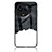 Realme V50 5G用ハイブリットバンパーケース プラスチック パターン 鏡面 カバー LS2 Realme ブラック