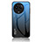 Realme V50 5G用ハイブリットバンパーケース プラスチック 鏡面 虹 グラデーション 勾配色 カバー LS1 Realme ネイビー