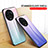 Realme V50 5G用ハイブリットバンパーケース プラスチック 鏡面 虹 グラデーション 勾配色 カバー LS1 Realme 