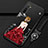 Realme X2用シリコンケース ソフトタッチラバー バタフライ ドレスガール ドレス少女 カバー Realme レッド・ブラック