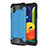 Samsung Galaxy A01 Core用ハイブリットバンパーケース プラスチック 兼シリコーン カバー サムスン ブルー