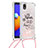 Samsung Galaxy A01 Core用シリコンケース ソフトタッチラバー ブリンブリン カバー 携帯ストラップ S02 サムスン 