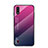 Samsung Galaxy A01 SM-A015用ハイブリットバンパーケース プラスチック 鏡面 虹 グラデーション 勾配色 カバー サムスン ローズレッド