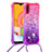 Samsung Galaxy A01 SM-A015用シリコンケース ソフトタッチラバー ブリンブリン カバー 携帯ストラップ S01 サムスン 