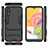 Samsung Galaxy A01 SM-A015用ハイブリットバンパーケース スタンド プラスチック 兼シリコーン カバー T01 サムスン 