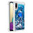 Samsung Galaxy A02用シリコンケース ソフトタッチラバー ブリンブリン カバー アンド指輪 S01 サムスン ネイビー