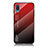 Samsung Galaxy A02用ハイブリットバンパーケース プラスチック 鏡面 虹 グラデーション 勾配色 カバー LS1 サムスン レッド