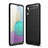 Samsung Galaxy A02用シリコンケース ソフトタッチラバー ライン カバー サムスン ブラック