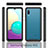 Samsung Galaxy A02用ハイブリットバンパーケース プラスチック 兼シリコーン カバー 前面と背面 360度 フル U01 サムスン 